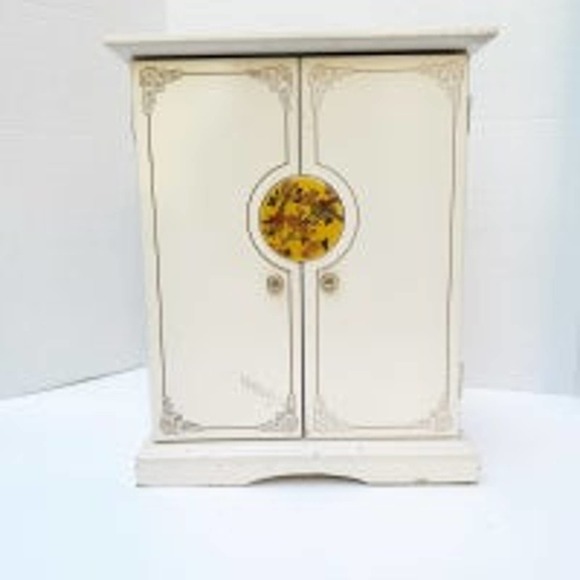 Other - London Leather Jewelry Box Vintage Ring Bracelet Mirror